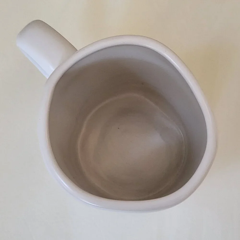 Rae Dunn Mug Glow Up Artisan Collection Ivory White Matte Coffee Cup